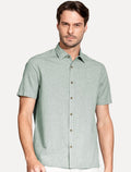 Camisa Aramis Masculina Regular Loop Flame Altino Verde Claro