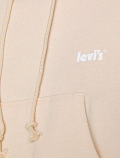 Moletom Levis Feminino Cropped Media Hoodie Salmão