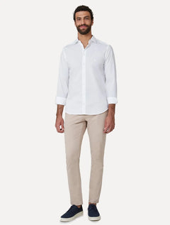Camisa Dudalina Masculina Milano Tricoline Lisa Stretch Branca