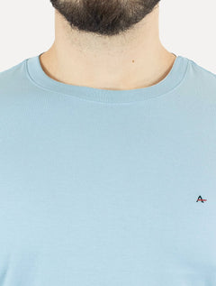Camiseta Aramis Masculina Basic Lisa Azul Pastel