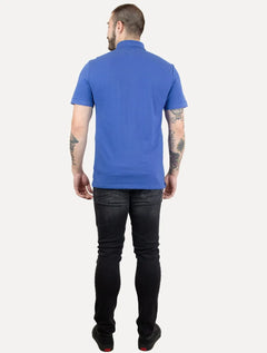 Polo Tommy Jeans Masculina Regular Flag Badge Azul Royal