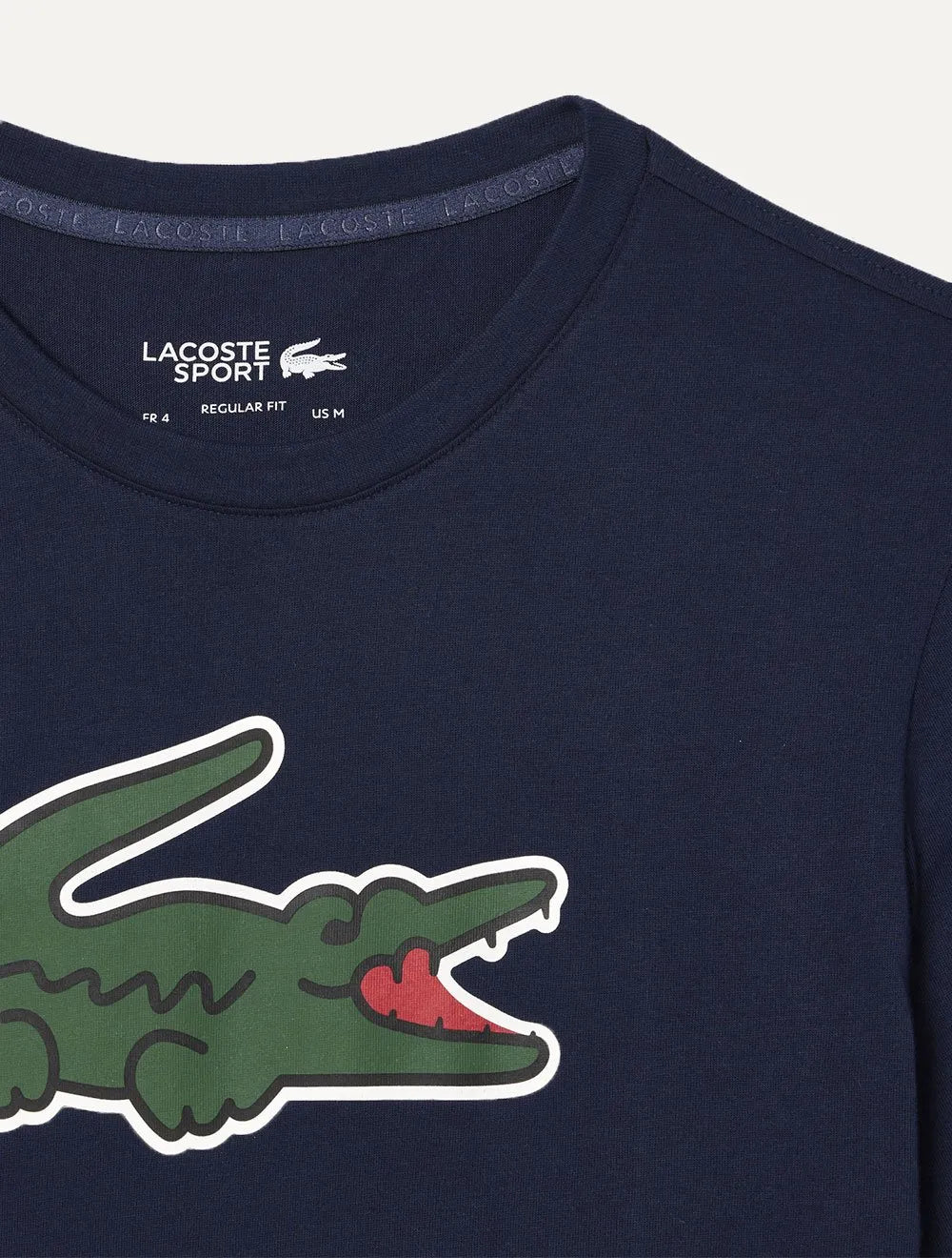 Camiseta Lacoste Masculina Regular Sport Dry Print Croco Azul Marinho
