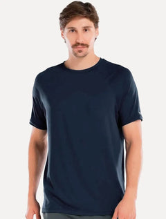 Camiseta Mash Masculina Raglan Microfibra Azul Marinho