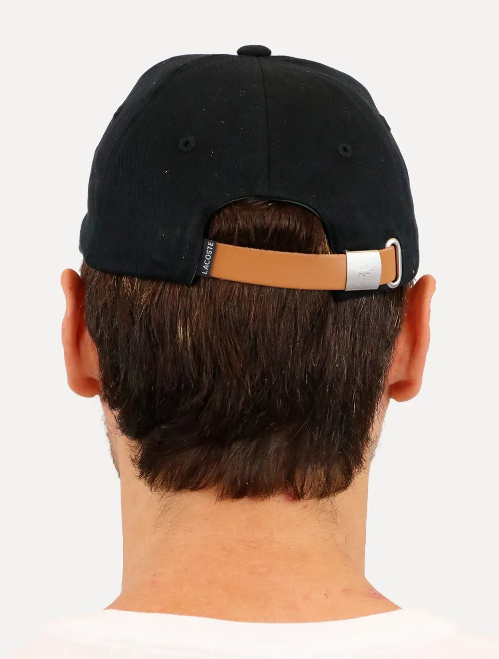 Boné Lacoste Gabardine Big Croco Preto