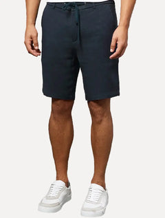 Bermuda Calvin Klein Jeans Masculina Cadarço Linen Azul Marinho