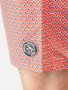 Short Original Penguin Masculino D'Água Ethnic Print Coral