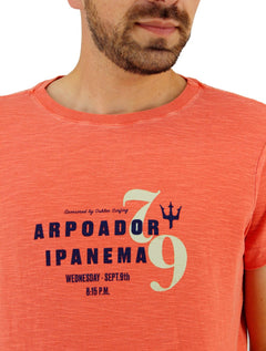 Camiseta Osklen Masculina Slim Rough Surf Poster Acerola