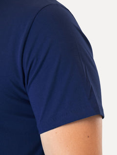 Camiseta Ralph Lauren Masculina Custom Slim Fit Red Icon Azul Escuro
