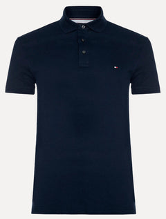 Polo Tommy Hilfiger Masculina Slim Piquet 1985 Azul Escuro