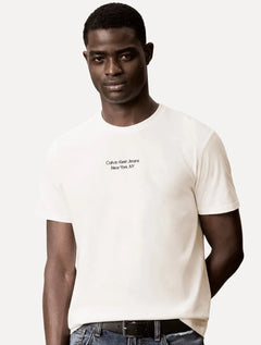 Camiseta Calvin Klein Jeans Masculina Logo New York Branca