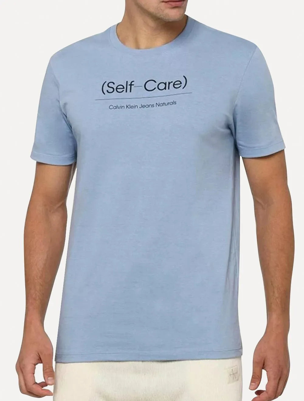 Camiseta Calvin Klein Jeans Masculina Self-Care Azul Claro