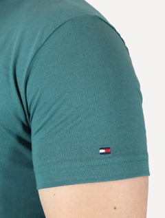 Camiseta Tommy Hilfiger Masculina Core Logo Tee Verde Escuro