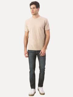 Camiseta Calvin Klein Jeans Masculina Flamê Etiqueta Cáqui Claro