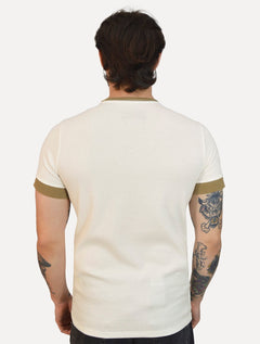 Camiseta Colcci Masculina Piquet Slim Texture Logo Off White
