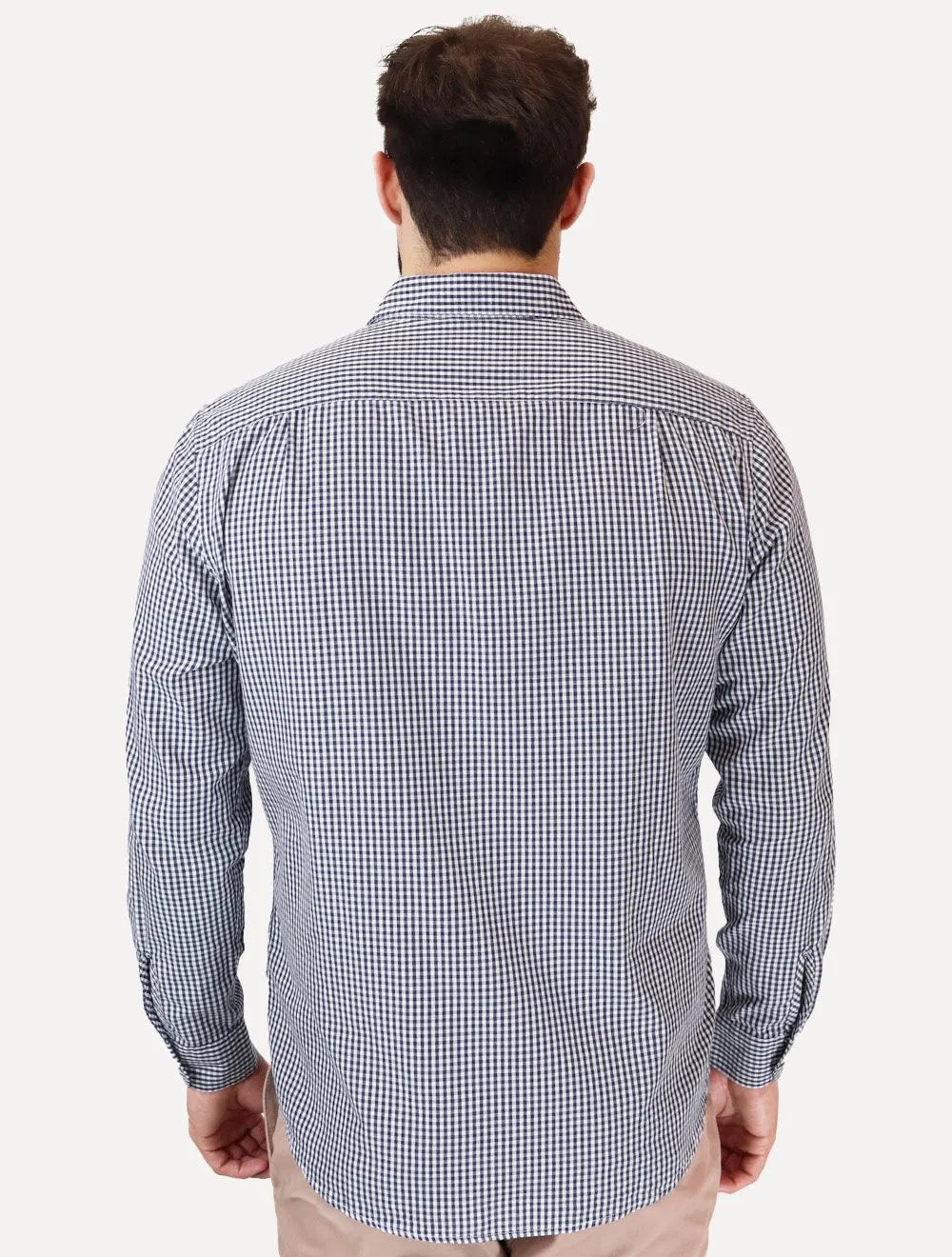 Camisa Levis Masculina Standard One Pocket Xadrez Azul/Branco