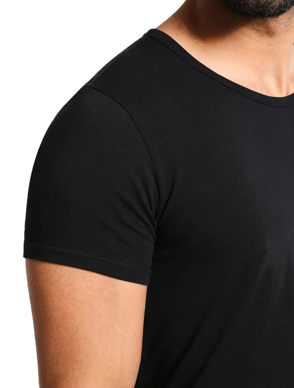 Camisetas Tommy Hilfiger Masculinas Classic Crewneck Pretas Pack 3UN