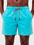 Short Aramis Masculino D'Água Elastico Logo Azul Claro