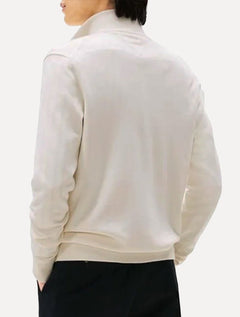 Suéter Tommy Hilfiger Masculino Essential Cotton Zip Through Off White