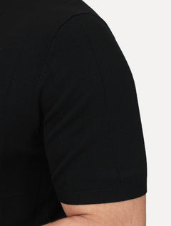 Camiseta Dixen Masculina Tricot Manga Curta Gola Careca Preta