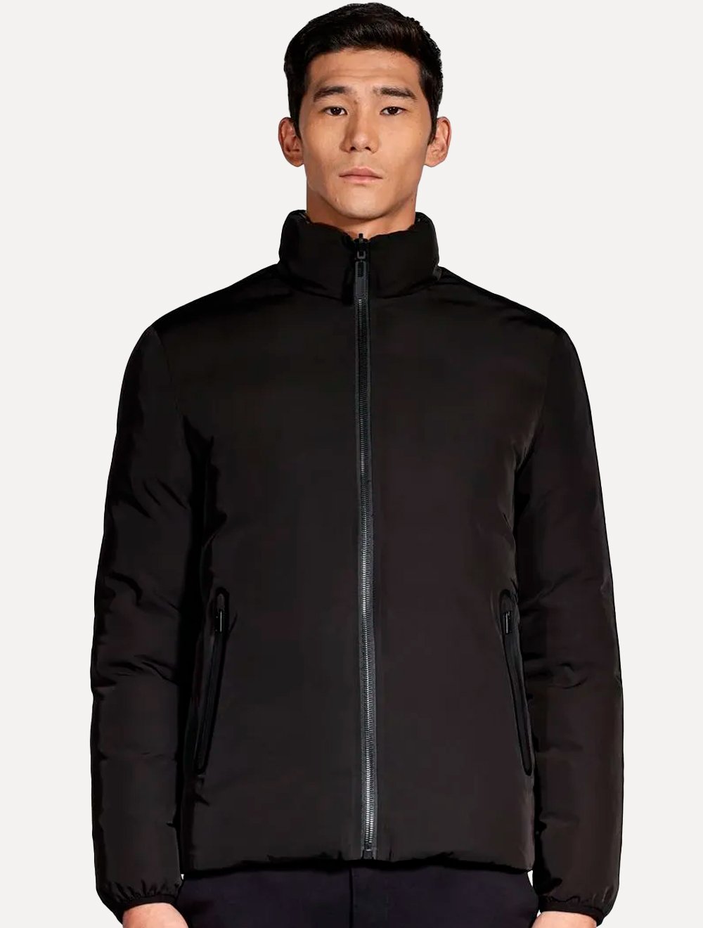Jaqueta Aramis Masculina Nylon Dupla Face Green Puffer Preta