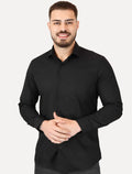 Camisa Aramis Masculina Slim Tricoline Liso Stretch Preta