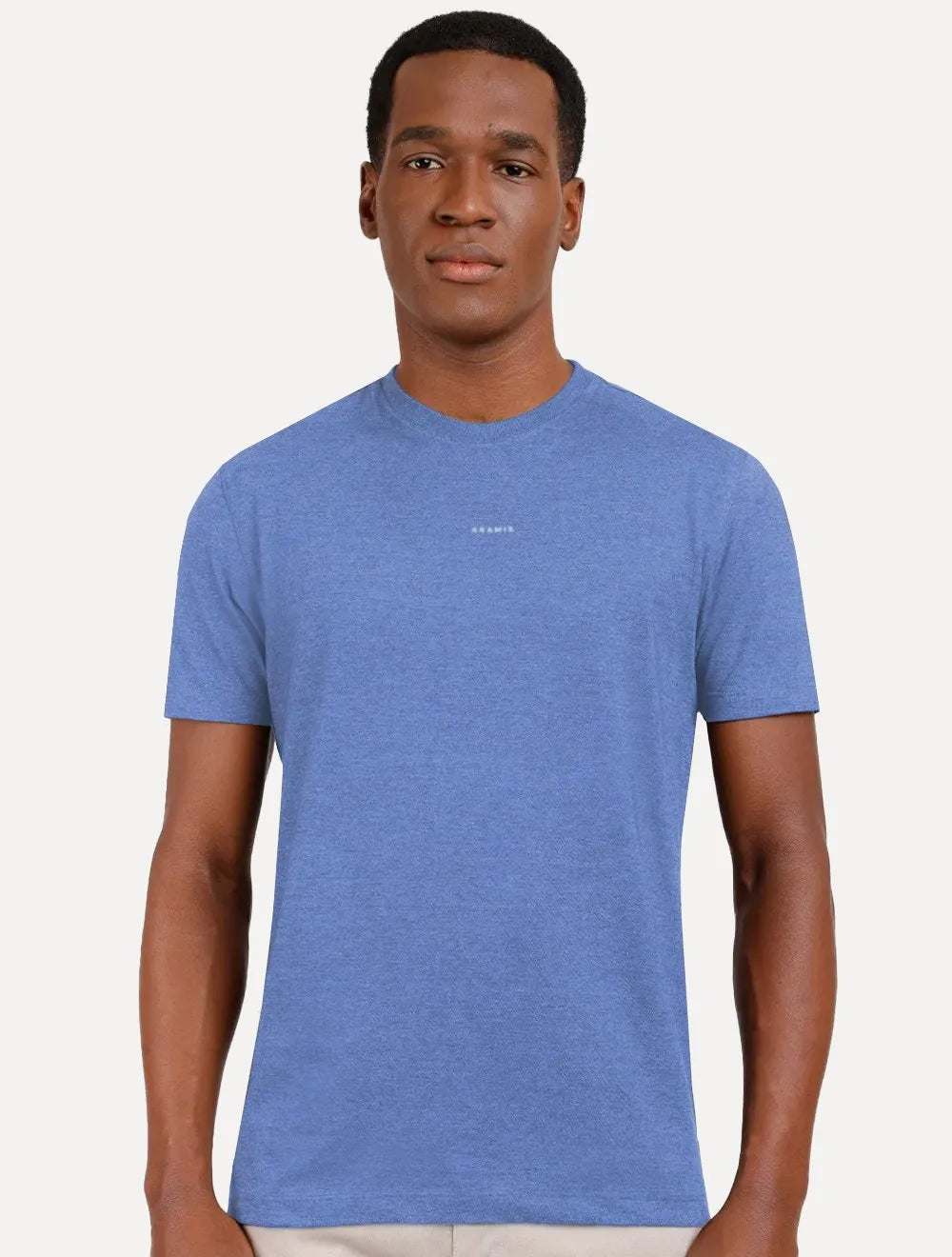 Camiseta Aramis Masculina Estampa Costas Barcode Azul Royal Mescla
