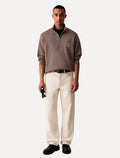 Casaco Moletom Armani Exchange Masculina Embroidery AX Logo Marrom Médio