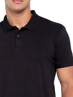Polo Forum Masculina Piquet Muscle Logo Preta