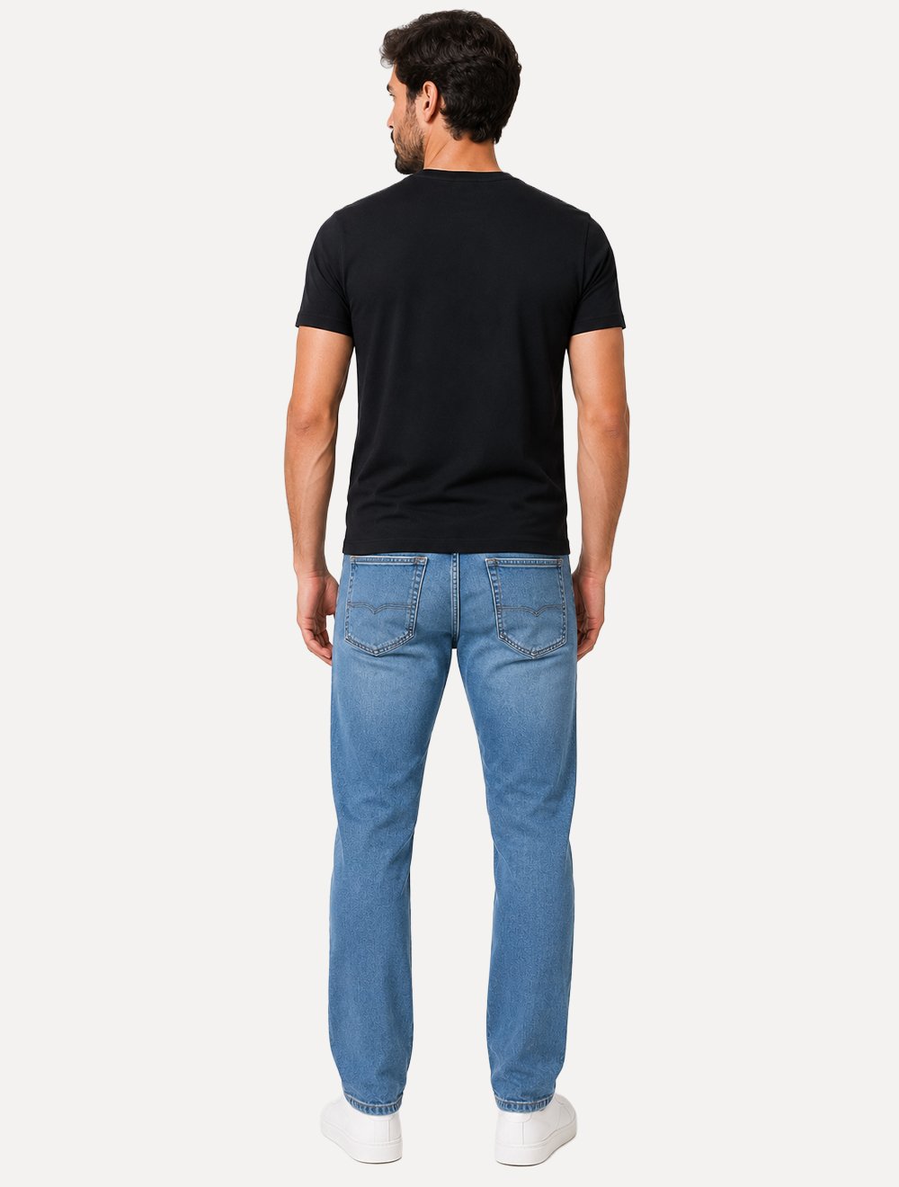 Calça King & Joe Jeans Masculina Soft Denim Blue Regular Azul Médio