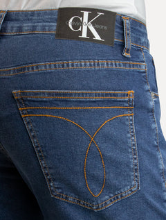 Calça Calvin Klein Jeans Masculina Slim 5 Pockets Azul Marinho