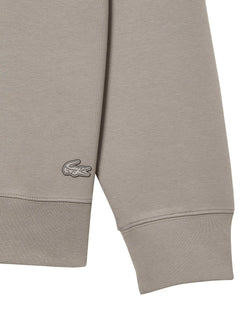 Moletom Lacoste Masculino Crewneck Loose Branded Cinza Claro