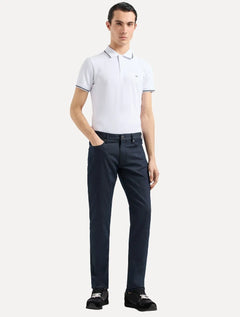 Calça Jeans Empório Armani Masculina J06 Slim Fit Armure 5 Pockets Azul