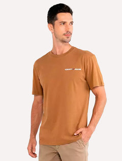 Camiseta Tommy Jeans Classic Linear Embroidered Chest Cáqui