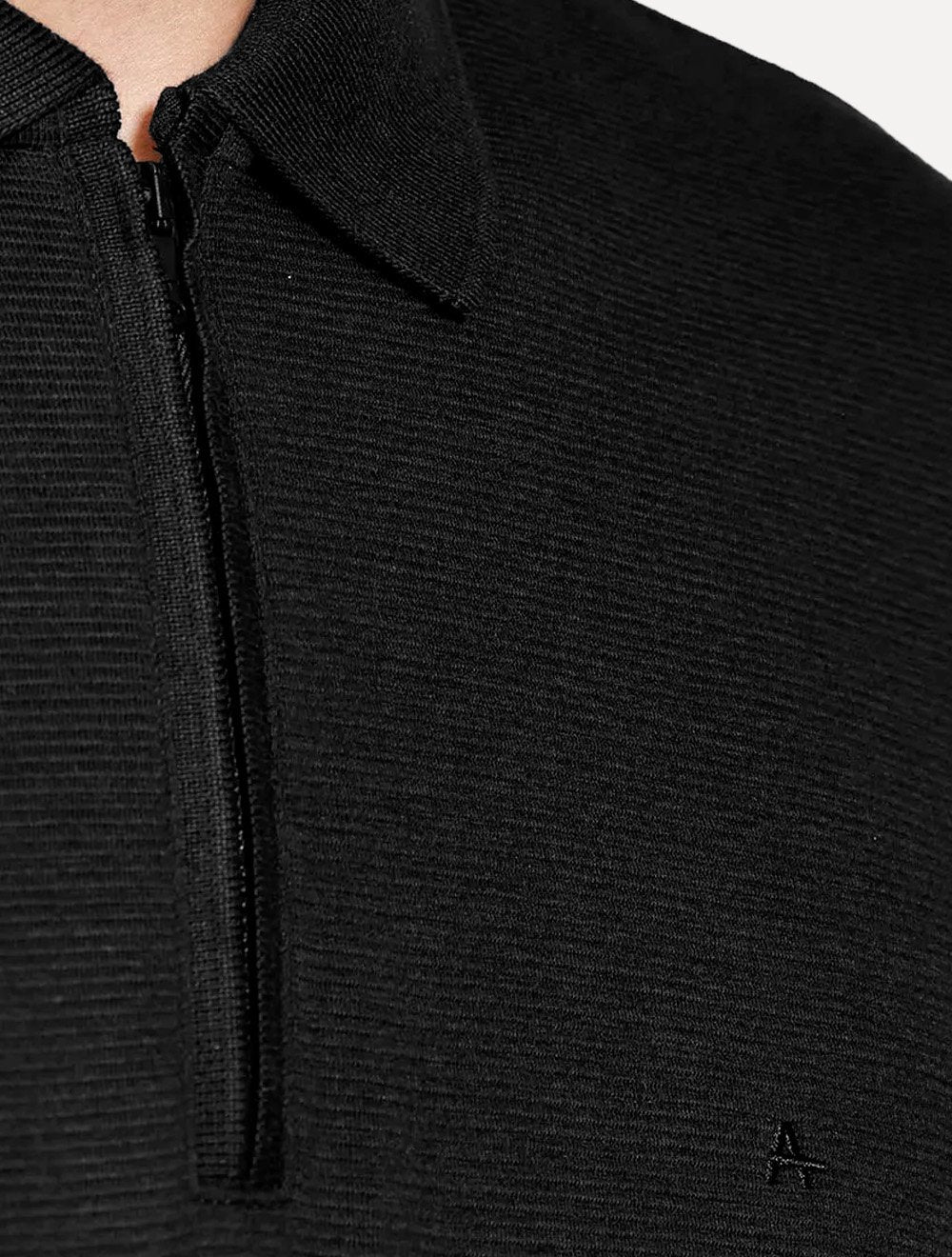 Polo Aramis Masculina Ottoman Ziper Preto