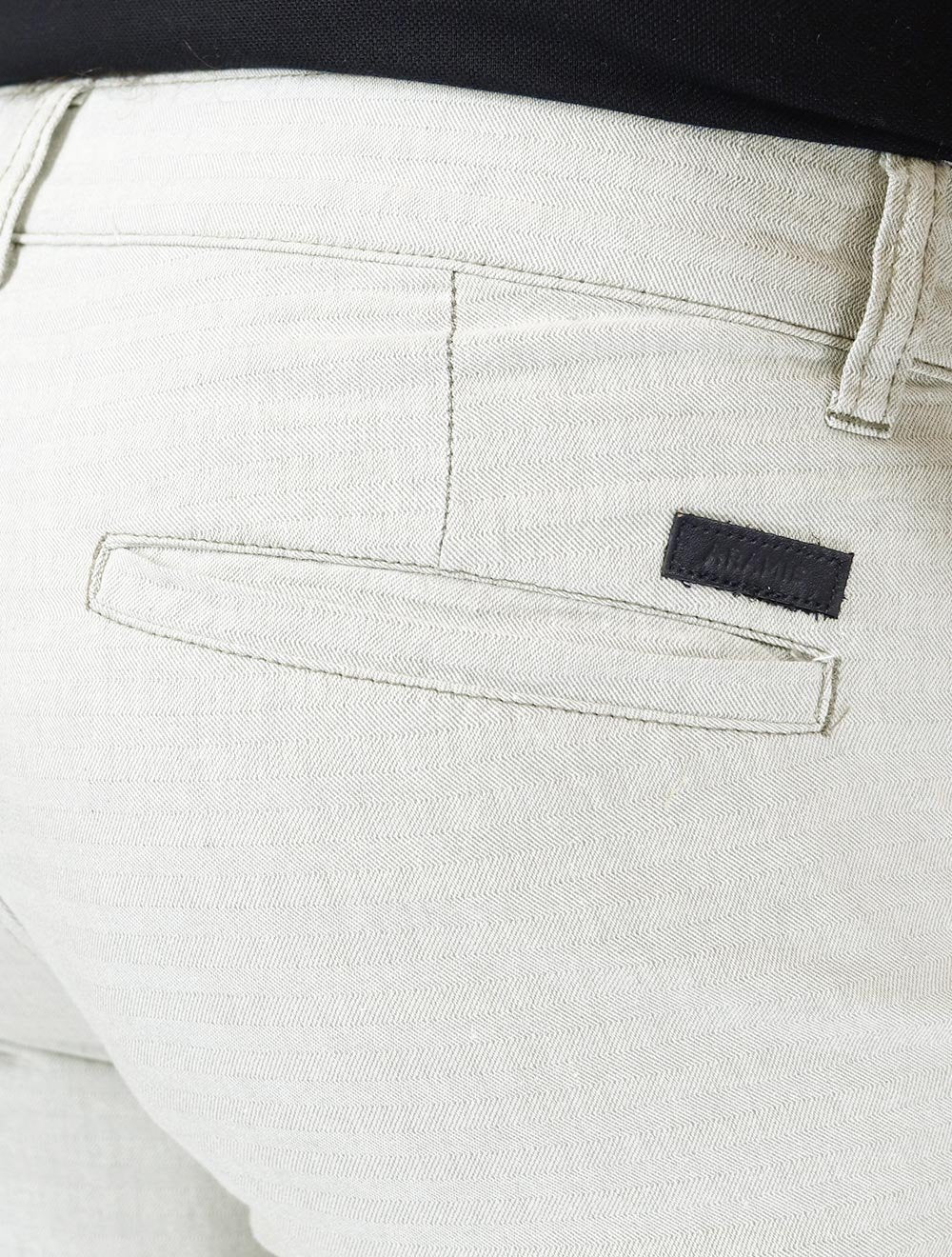 Bermuda Aramis Masculina Chino Fishbone Cinza Claro