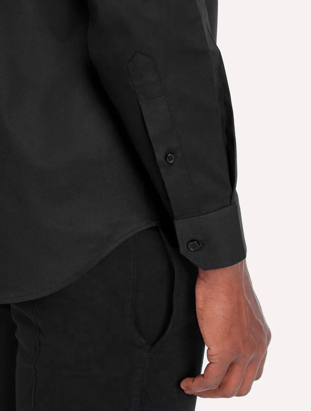 Camisa Aramis Masculina Regular Tricoline Stretch Pocket Preta