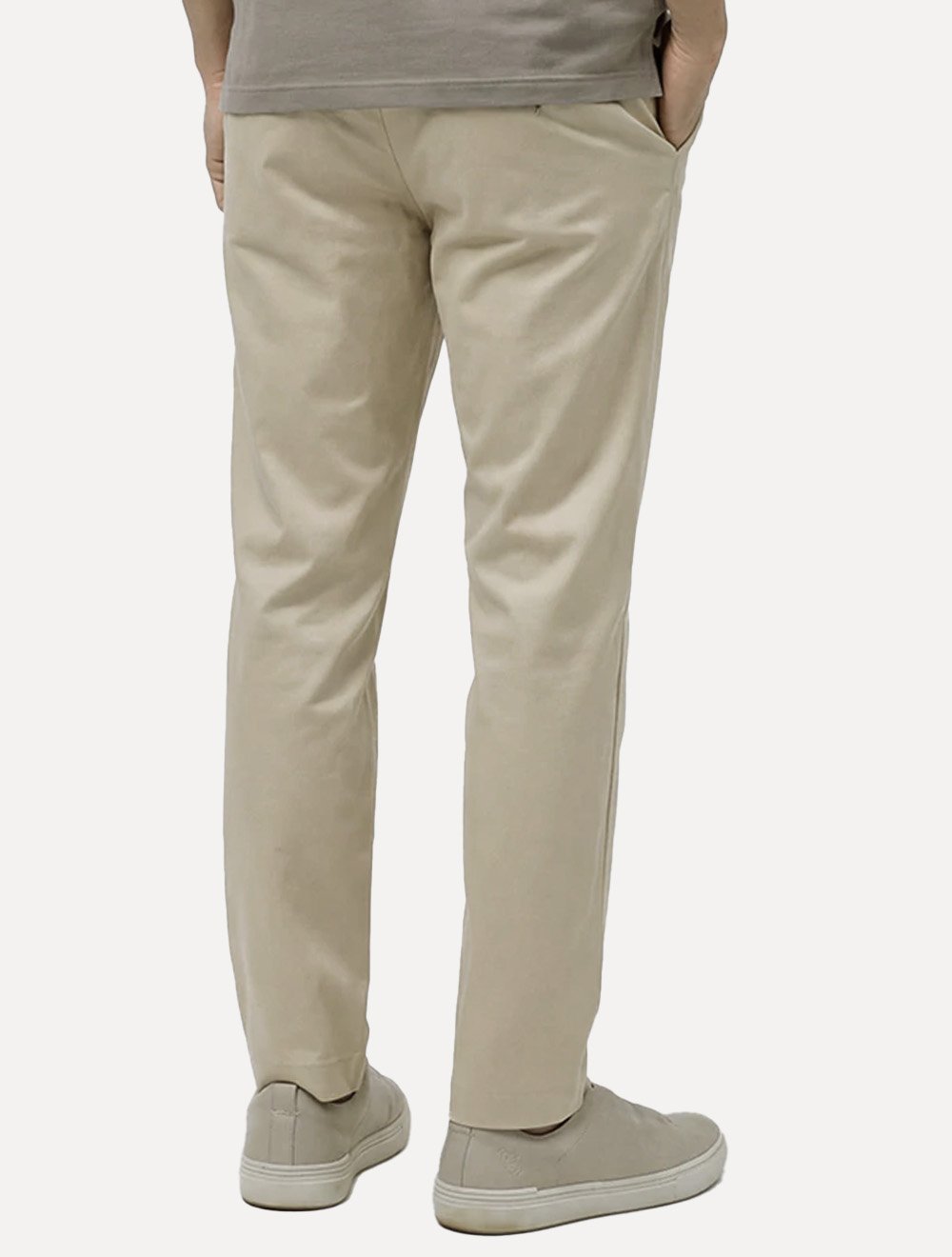 Calça K&J Black Masculina Alfaiataria Cetim Comfort Flex Cáqui