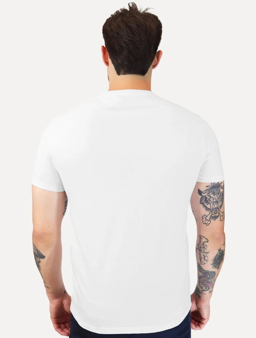 Camiseta Guess Masculina Classic Logo Embossed Branca