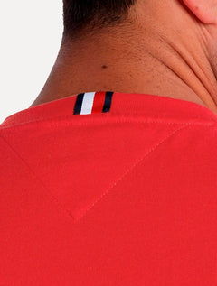 Camiseta Tommy Hilfiger Masculina New York Flag Logo Vermelha
