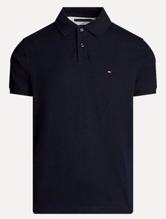 Polo Tommy Hilfiger Masculina Regular Piquet Colour-Blocked Back Azul Marinho