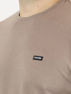 Camiseta Calvin Klein Masculina Piquet Orgânico Cáqui