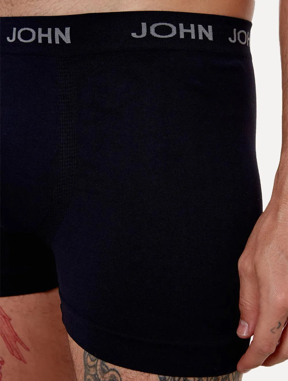 Cueca John John Boxer Poliamida Preta Pack 3UN