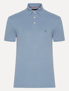 Polo Tommy Hilfiger Masculina Slim Piquet 1985 Azul Eclesiástico