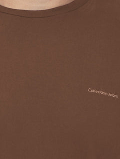 Camiseta Calvin Klein Jeans Masculina Light New Logo Chocolate