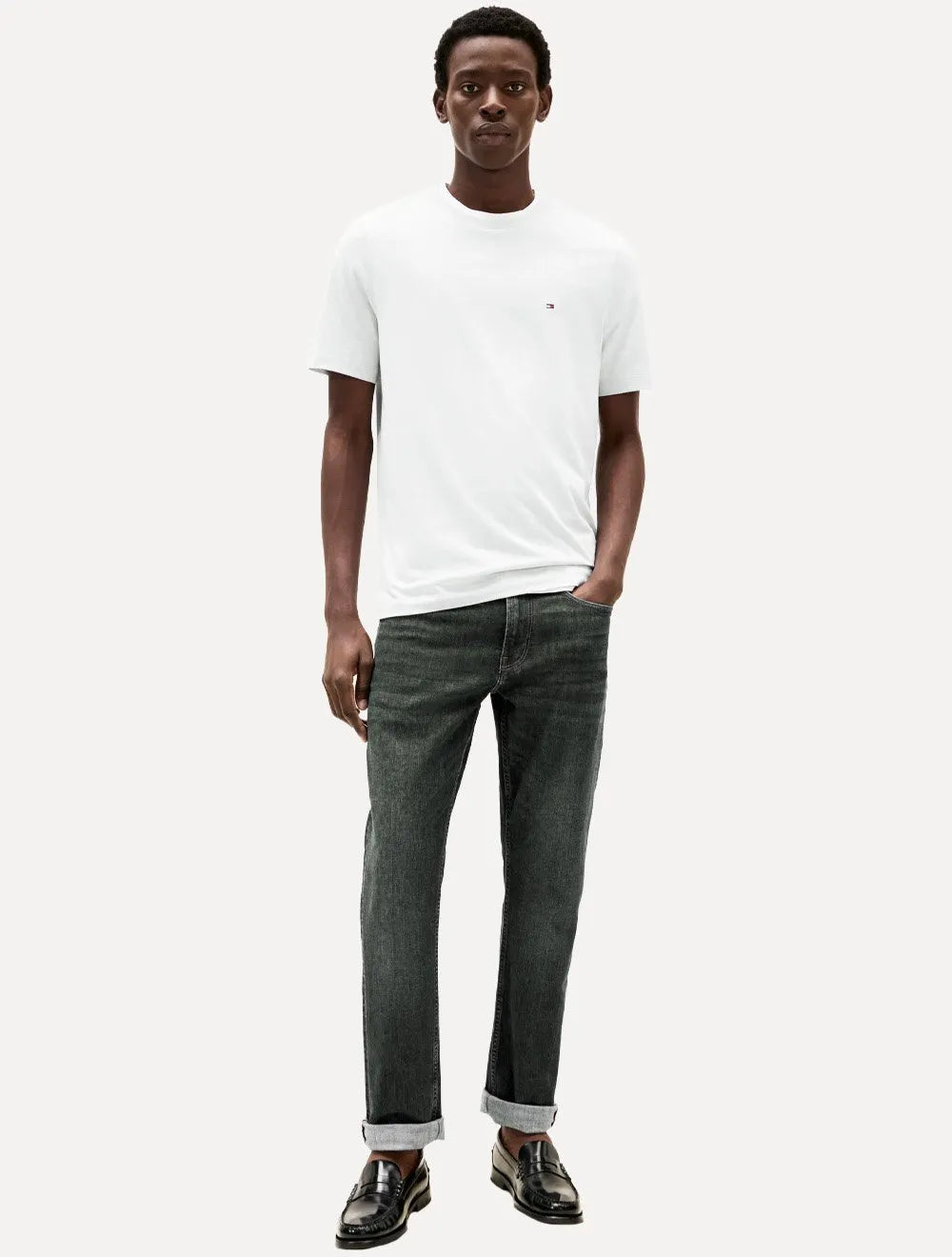 Camiseta Tommy Hilfiger Masculina Regular Core Pima Branca