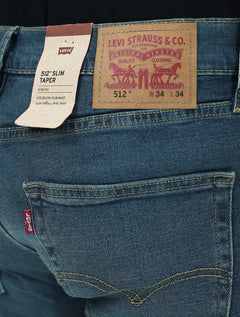 Calça Levis Jeans Masculina 512 Slim Taper Stretch Azul Médio