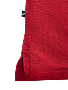 Polo Nautica Masculina Piquet Frisos Logo Colorblock Vermelha