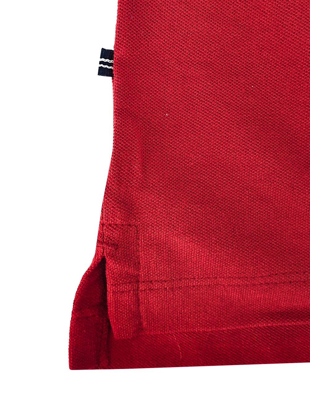 Polo Nautica Masculina Piquet Frisos Logo Colorblock Vermelha