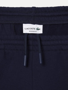 Bermuda Lacoste Masculina Moletom Basica Lisa Azul Marinho