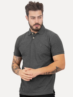 Polo Aramis Masculina Regular Basic Piquet Surton Mono Logo Grafite Mescla